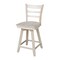 International Concepts Emily Counter Height Stool, 24" Seat Height, with Swivel, Unfinished S-6172SW - alternate 1